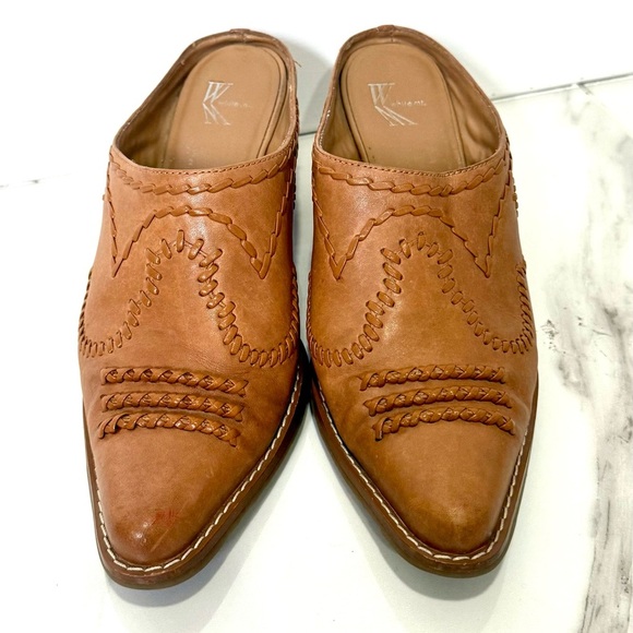 White Mountain Women's Bronco westernTan Slip-On Mules 7.5 W - Picture 2 of 7